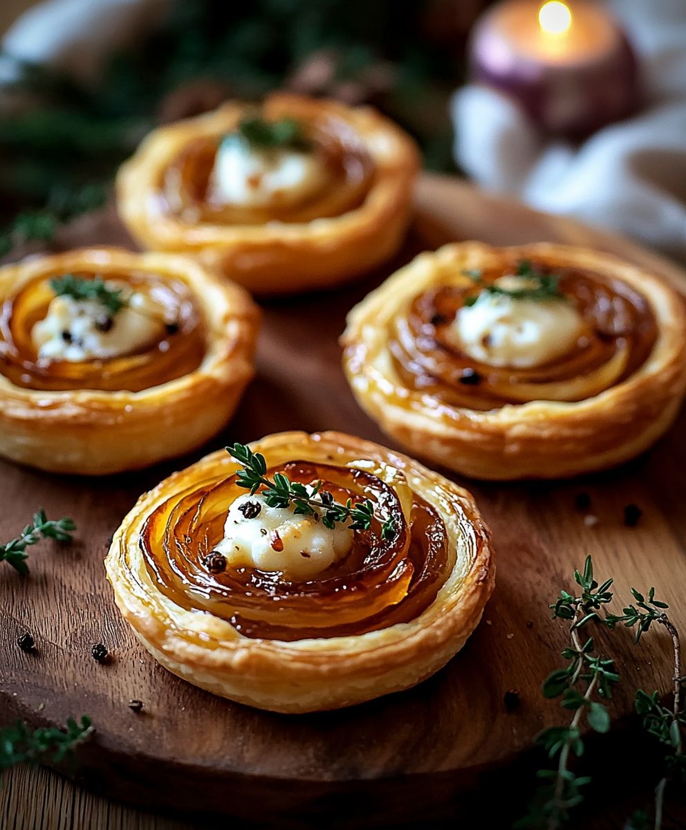 Caramelized Onion Goat Cheese Tarts