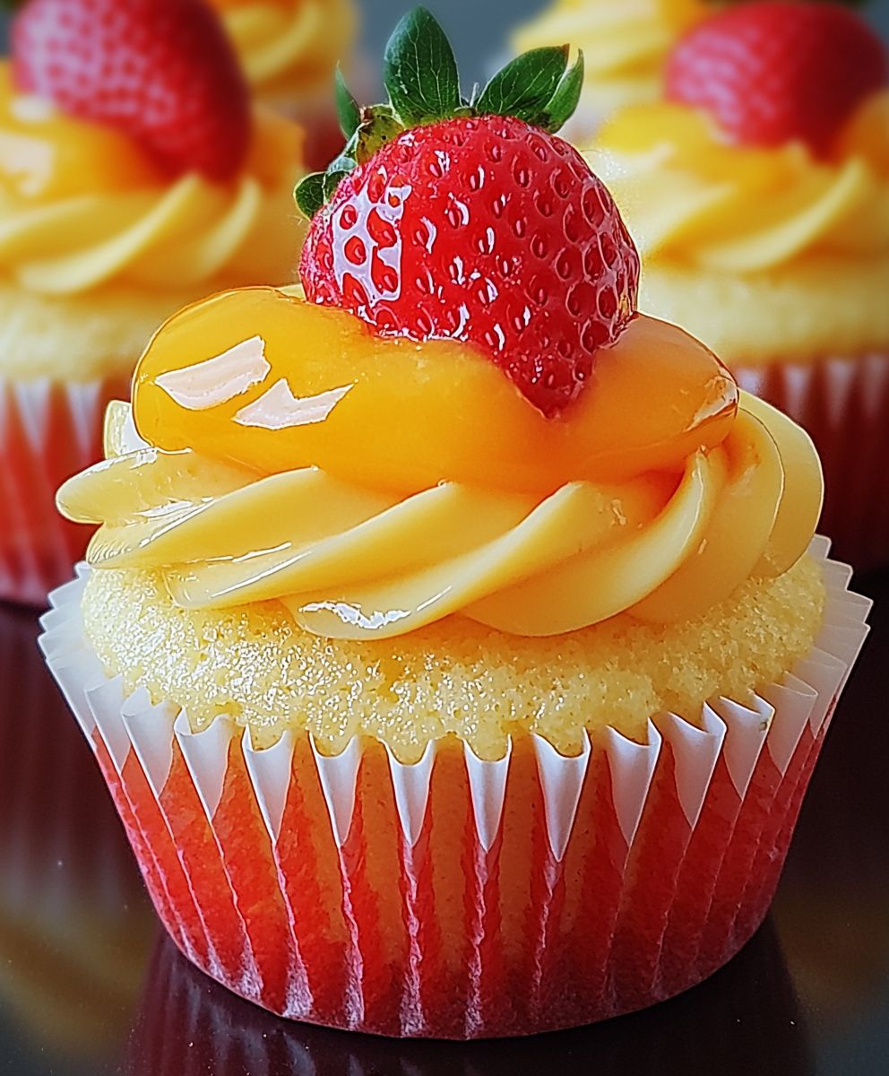 Strawberry Mango Cupcakes