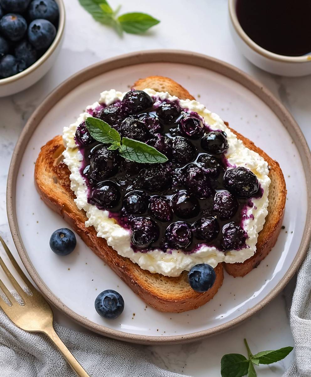 Roasted Blueberry Toast