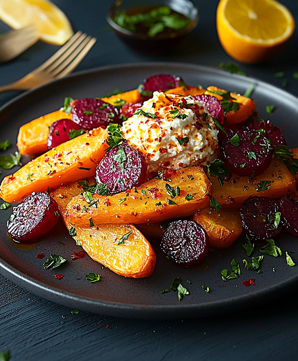Roasted Carrots with Ricotta