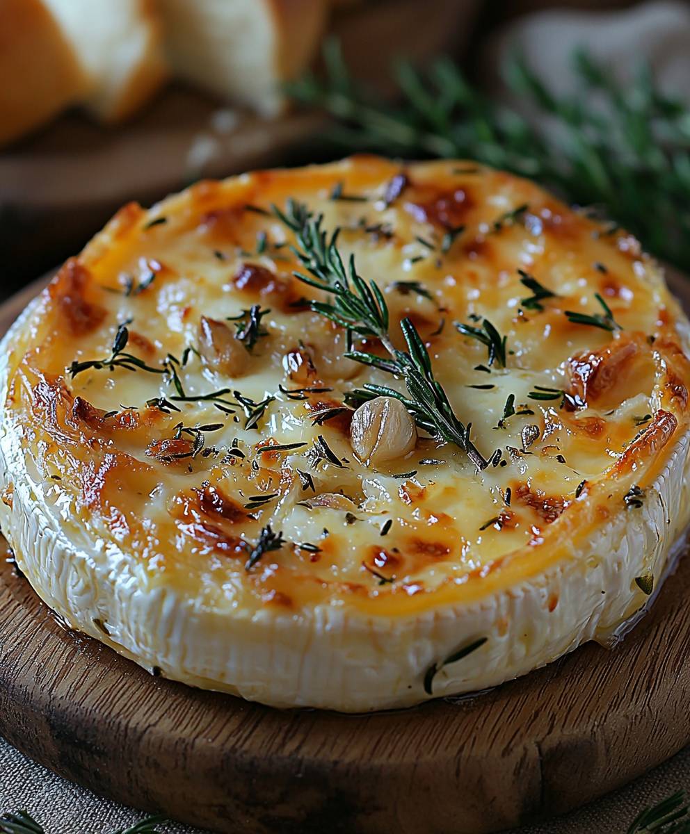Baked Brie with Garlic Herbs