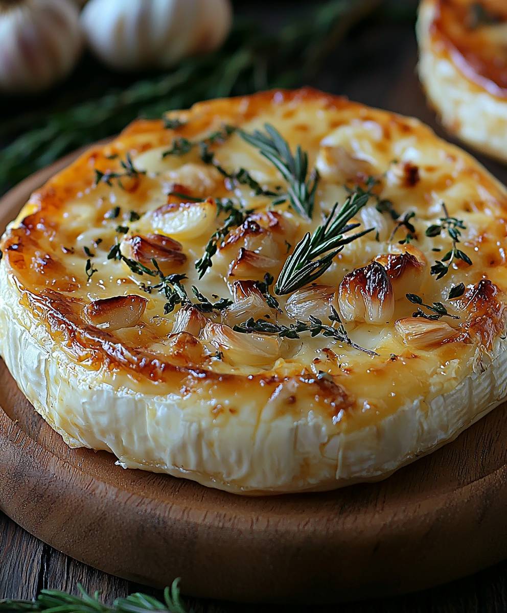 Baked Brie with Garlic Herbs