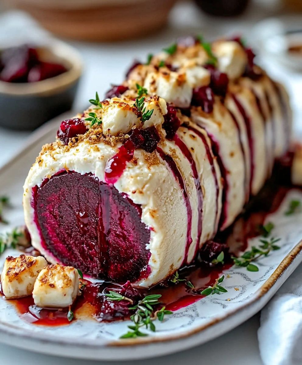 Roasted Beet Goat Cheese Log